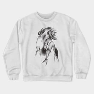 Bucking Horse Dancing in an Abstract Way Crewneck Sweatshirt